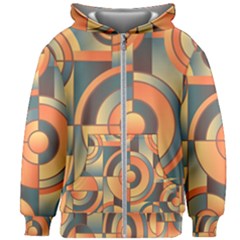 Background Abstract Orange Blue Kids Zipper Hoodie Without Drawstring by Nexatart