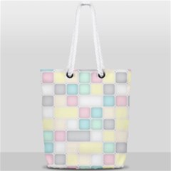 Background Abstract Pastels Square Full Print Rope Handle Tote (small) by Nexatart