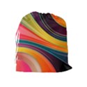 Abstract Colorful Background Wavy Drawstring Pouches (Extra Large) View2