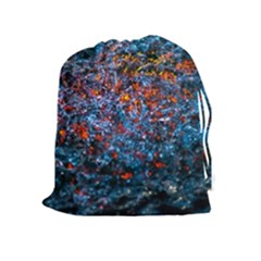 Water Color Orange Drawstring Pouches (extra Large) by FunnyCow