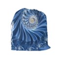 Blue Fractal Abstract Spiral Drawstring Pouches (Extra Large) View2
