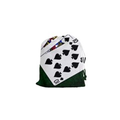 Poker Hands   Royal Flush Spades Drawstring Pouches (xs)  by FunnyCow