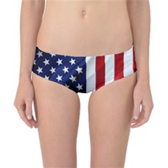 American Usa Flag Vertical Classic Bikini Bottoms by FunnyCow