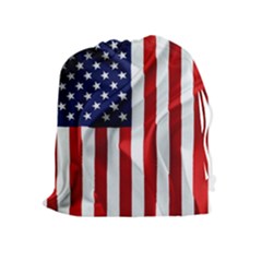 American Usa Flag Vertical Drawstring Pouches (extra Large) by FunnyCow