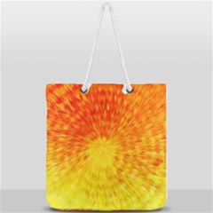 Abstract Explosion Blow Up Circle Full Print Rope Handle Tote (large) by Nexatart