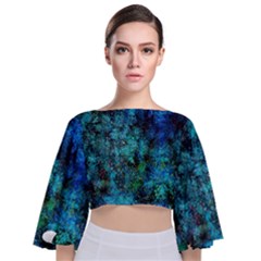 Color Abstract Background Textures Tie Back Butterfly Sleeve Chiffon Top by Nexatart
