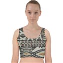 Fabric Textile Abstract Pattern Velvet Racer Back Crop Top View1