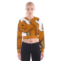 Squirrel Animal Pet Cropped Sweatshirt by Sapixe