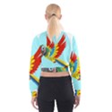 Parrot Animal Bird Wild Zoo Fauna Cropped Sweatshirt View2