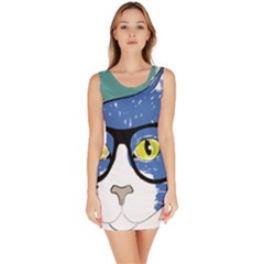 Drawing Cat Pet Feline Pencil Bodycon Dress by Sapixe