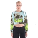 Kitten Kitty Cat Sleeping Sleep Cropped Sweatshirt View1