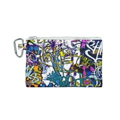 Graffiti Wall Cartoon Style Art Canvas Cosmetic Bag (small) by flipstylezfashionsLLC