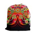 Colorful artistic Retro stringy colorful design Drawstring Pouches (XXL) View1