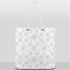 Pastel Floral Motif Pattern Full Print Rope Handle Tote (large) by dflcprints