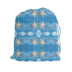 Adorably Cute Beach Party Starfish Design Drawstring Pouches (xxl) by flipstylezfashionsLLC