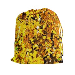 Birch Tree Yellow Leaves Drawstring Pouches (xxl) by FunnyCow