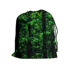 Emerald Forest Drawstring Pouches (extra Large) by FunnyCow