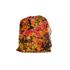Orange, Yellow Cotoneaster Leaves In Autumn Drawstring Pouches (medium)  by FunnyCow