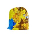 Yellow Maple Leaves Drawstring Pouches (Large)  View1
