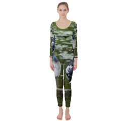 Muscovy Ducks At The Pond Long Sleeve Catsuit by IIPhotographyAndDesigns