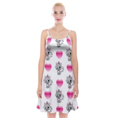 Evil Sweetheart Kitty Spaghetti Strap Velvet Dress by IIPhotographyAndDesigns