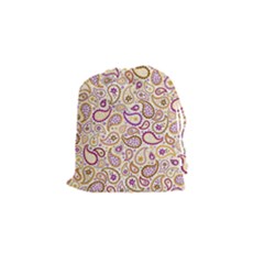 Damascus Image Purple Background Drawstring Pouches (small)  by flipstylezfashionsLLC