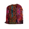 Retro multi colors pattern Created by FlipStylez Designs Drawstring Pouches (Extra Large) View1