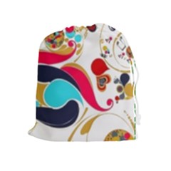 Retro Colorful Colors Splashes Drawstring Pouches (extra Large) by flipstylezfashionsLLC