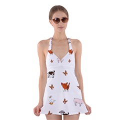 Farm Animals Halter Dress Swimsuit  by IIPhotographyAndDesigns