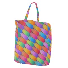 Colorful Textured Shapes Pattern                                  Giant Grocery Zipper Tote by LalyLauraFLM