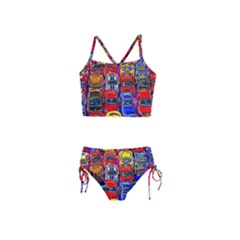 Colorful Toy Racing Cars Girls  Tankini Swimsuit by FunnyCow
