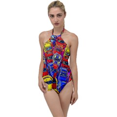 Colorful Toy Racing Cars Go With The Flow One Piece Swimsuit by FunnyCow