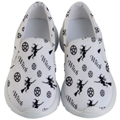 Witches And Pentacles Kid s Lightweight Slip Ons by IIPhotographyAndDesigns