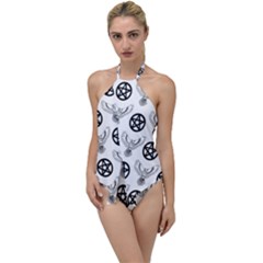 Owls And Pentacles Go With The Flow One Piece Swimsuit by IIPhotographyAndDesigns