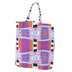 Mirrored Distorted Shapes                                Giant Grocery Zipper Tote by LalyLauraFLM