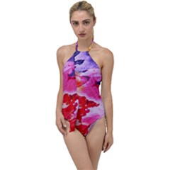 Red Purple Paint                                   Go With The Flow One Piece Swimsuit by LalyLauraFLM