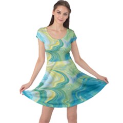 Melting Cap Sleeve Dress by lwdstudio