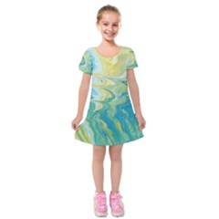 Melting Kids  Short Sleeve Velvet Dress by lwdstudio