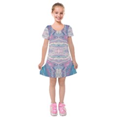 Drop Off Warp Kids  Short Sleeve Velvet Dress by lwdstudio