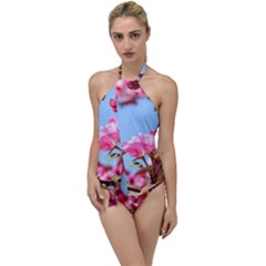 Crab Apple Blossoms Go With The Flow One Piece Swimsuit by FunnyCow