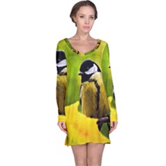 Tomtit Bird Dressed To The Season Long Sleeve Nightdress by FunnyCow