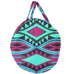 Ovals And Rhombus                                        Giant Round Zipper Tote by LalyLauraFLM
