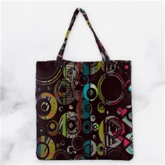 Circles Texture                                          Grocery Tote Bag by LalyLauraFLM