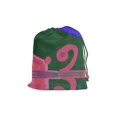 Pink Guitar Drawstring Pouches (medium)  by snowwhitegirl
