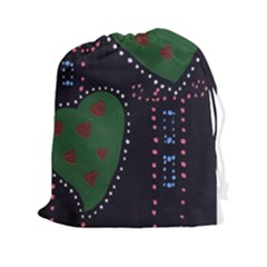 Christmas Hearts Drawstring Pouches (xxl) by snowwhitegirl