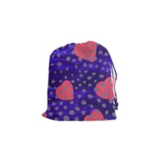 Underwater Pink Hearts Drawstring Pouches (small)  by snowwhitegirl