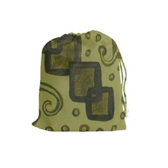 Four Squares Drawstring Pouches (large)  by snowwhitegirl