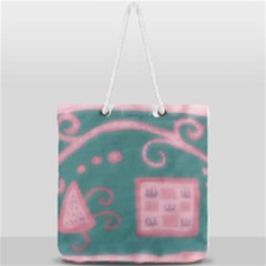 A Pink Dream Full Print Rope Handle Tote (large) by snowwhitegirl