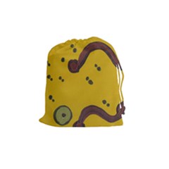 Swimming Worms Drawstring Pouches (medium)  by snowwhitegirl