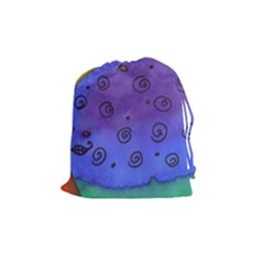 Whale And Eggs Drawstring Pouches (medium)  by snowwhitegirl